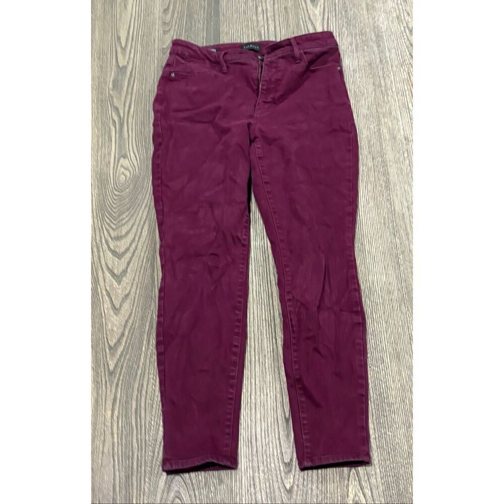 Talbots Womens Jegging Jeans High Rise Denim Cotton Blend Stretch Red Size 6P